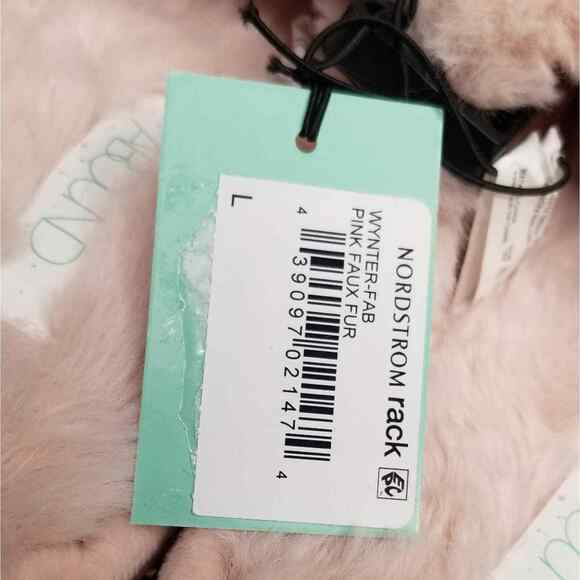 Abound Wynter Pink Faux Fur Fuzzy Slippers Size L 9-10 - Picture 5 of 5